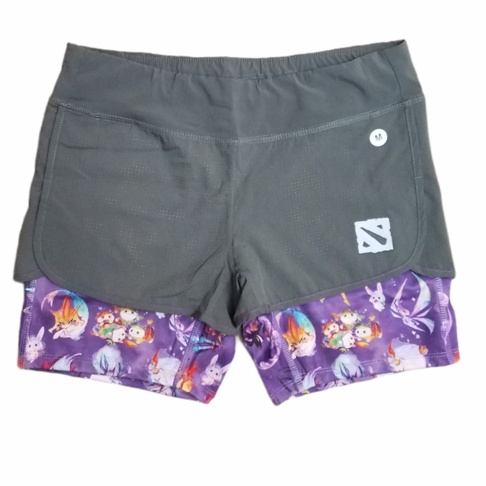 Valve Dota 2 charcoal character Twofer shorts